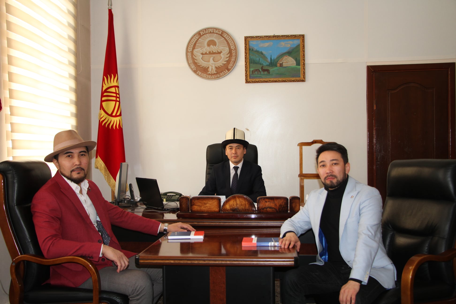 Маданият министри Курал Чокоев жана Кайрат Примбердиев менен жолукту