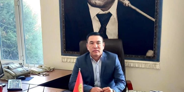 Садыр Жапаровдун сүрөтү түшүрүлүп токулган килем кызуу талкууга түштү. Иш бөлмөсүнө илип алган адамдын өзү эмне дейт?