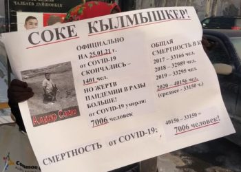 “Сокенин инаугурацияга катышууга укугу жок!”: Ак Үйдүн алдында митинг өттү