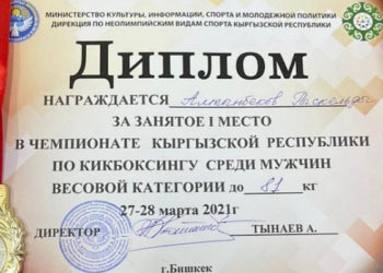 Бажы кызматкери кикбоксинг боюнча өлкө чемпиондугун жеңип алды