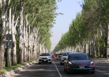 Бишкекте электромобилдердин жүрүшү болуп өттү. Сүрөт