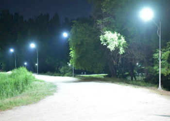 Бишкек шаарындагы «Кара жыгач» эс алуу багы жарыктандырылды