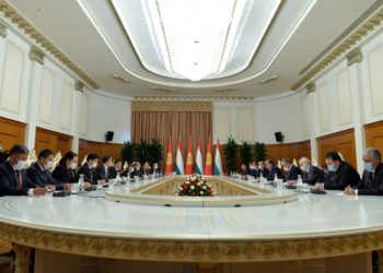 Жапаров менен Рахмон чек ара маселелерин талкуулашты (сүрөт)