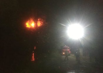 Ошто талга чагылган түшүп, өрт чыкты (сүрөт)