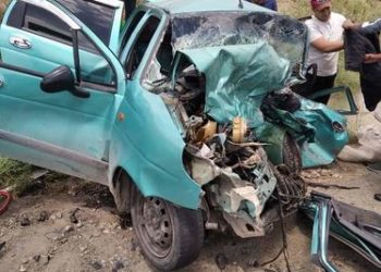 Ноокат районунда эки унаанын кагылышуусунан 3 адам мерт кетти (сүрөт)