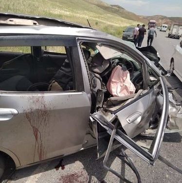 Ноокат районунда эки унаанын кагылышуусунан 3 адам мерт кетти (сүрөт)