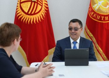 Садыр Жапаров Германиянын Кыргызстандагы элчисин кабыл алды