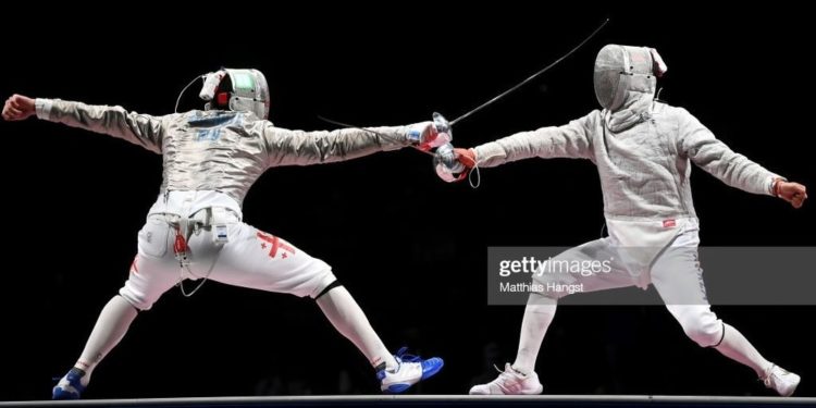 Олимпиада. Роман Петров фехтование боюнча 1/16 финалга чыкты