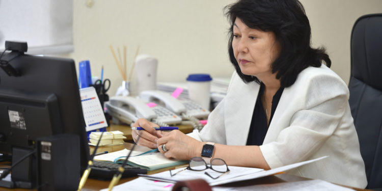 Жылдыз Бакашова министрликтин ишин сындап келген врач-педиатр менен жолугушту