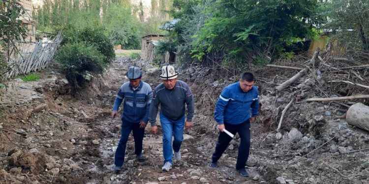 Баткенде селдин кесепетинен жабыркаган айылдардагы жүргүзүлүп жаткан иштер текшерилди