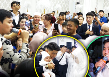 Тойго келген эл Нурлан Насипти курчап алып… Тамашоучу Медердин тоюна 500дөн ашык конок келди