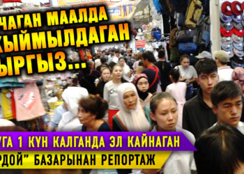 Кычаган маалда кыймылдаган кыргыз… Окууга 1 күн калганда эл кайнаган “Дордой” базарынан репортаж