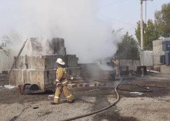 Ошто цехтен өрт чыгып, 3 киши күйүк алды