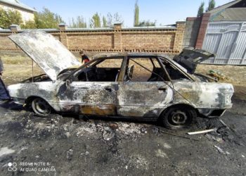 Жалал-Абадда унаа толугу менен күйүп кетти