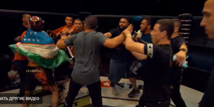 Москвада ММА турниринен кийин кыргыздар менен өзбектердин ортосунда мушташ болду (видео)