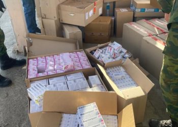 Кыргызстанга аткезчилик жол менен дары-дармектерди жана уюлдук телефондорду ташып келе жаткан жаран кармалды