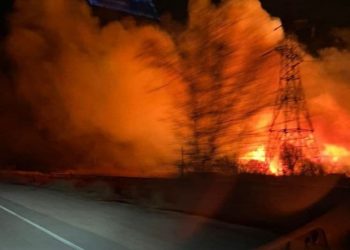 Боом капчыгайында 2 гектар аянттагы куураган чөп күйүп кетти