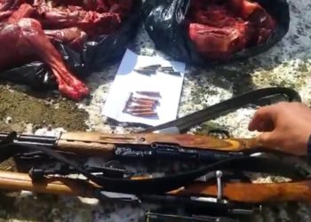 Ысык-Көлдө мыйзамсыз аңчылык үчүн алты жаран кармалды. Алар болжолдуу тоо текени атышкан