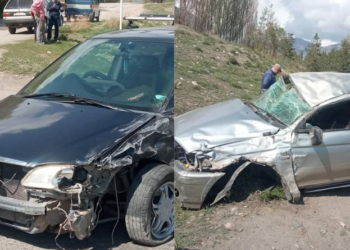 Ысык-Көлдө эки унаа сүзүшүп, 6 адам жаракат алды