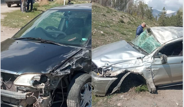 Ысык-Көлдө эки унаа сүзүшүп, 6 адам жаракат алды