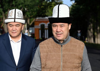 Президент Садыр Жапаров Бишкектеги майрамдык айт намазга катышты