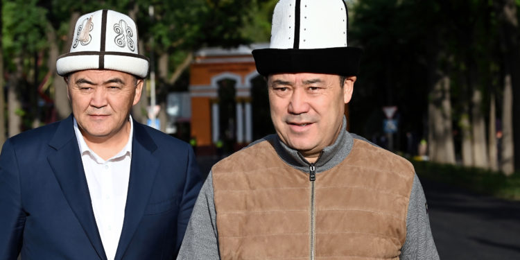 Президент Садыр Жапаров Бишкектеги майрамдык айт намазга катышты