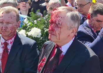 Орусиянын Польшадагы элчисине гүл коюу учурунда кол салуу болду (видео)