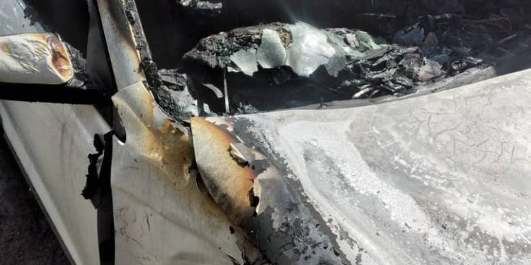 Бишкектеги айып короодо 4 унаа өрттөнүп кетти. Кырсыктын видеосу