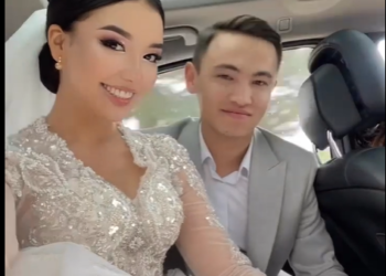 Жаш жубайлар Нуркул менен Мадаленанын жаштарга арналган тою өтүүдө (видео)