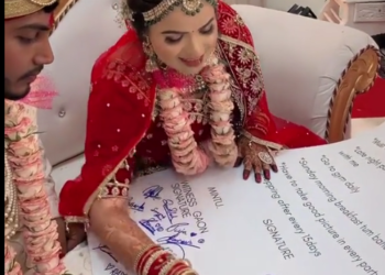 Индияда түгөйлөр өзгөчө нике келишимин түзүштү (видео)