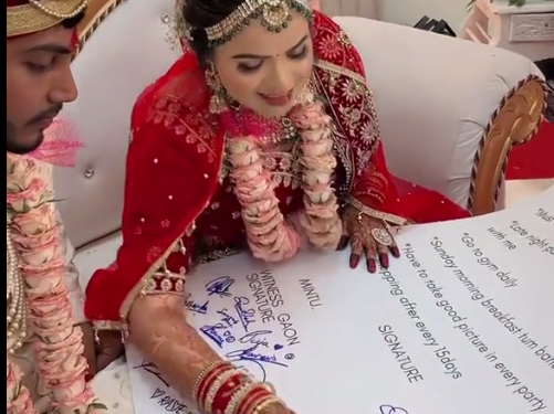 Индияда түгөйлөр өзгөчө нике келишимин түзүштү (видео)