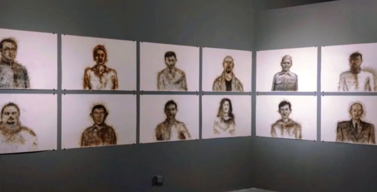 Музыкант Викрам Рузахуновдун портрети Алматыдагы көргөзмөгө коюлду (видео)