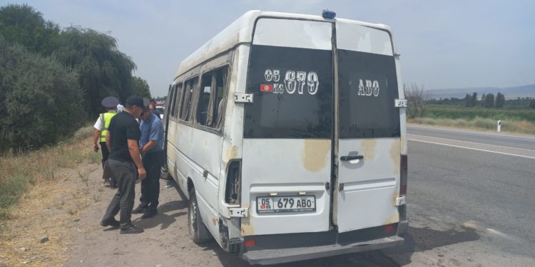 Чүйдө Спринтер жүргүнчүлөрү менен оодарылып, эки жаш бала жаракат алды