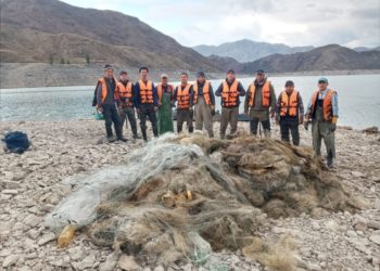 Орто-Токой суу сактагычынан 1500 метр узундуктагы браконьерлердин тору табылды (фото)