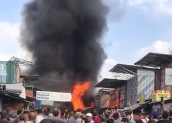 «Кудайберген» базарында өрт чыкты