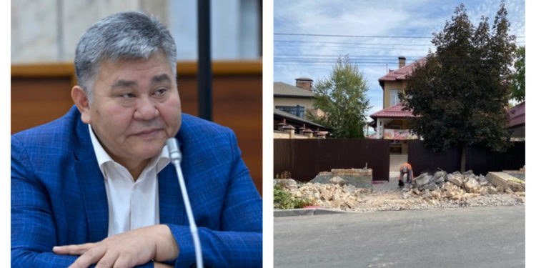 Депутат Элмурза Сатыбалдиевдин Бишкектеги үйүнүн тосмосу бузулду