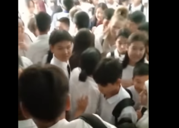 «Бир партада төрттөн отурушат». Соцтармактарга №29 гимназияда тартылган видео жарыяланды