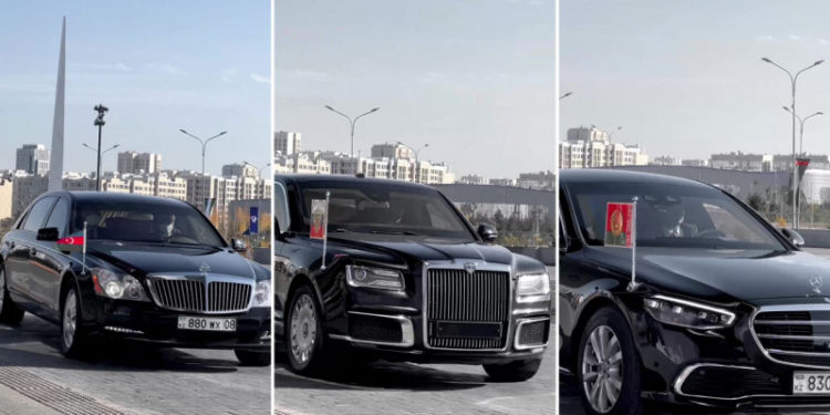 КМШ өлкөлөрүнүн президенттери Астанада кандай унаалар менен жүрдү?