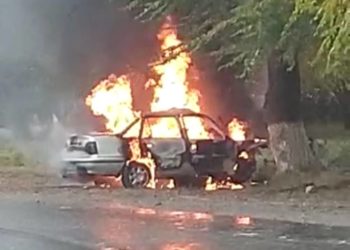 Таласта унаада өрттөнгөн жубайлар. Кырсыктын видеосу тарады