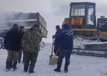 Нарында көмүр ташыган 17 оор жүк ташуучу жолдо калып калган. Бүгүн жол ачылды