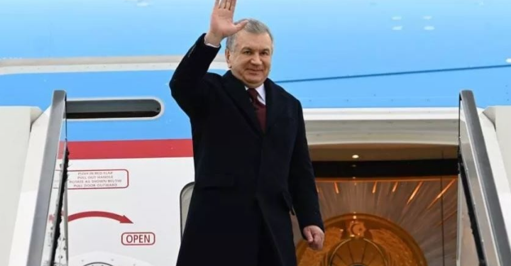 Өзбекстандын президенти Шавкат Мирзийоев Бишкекке келди (видео)