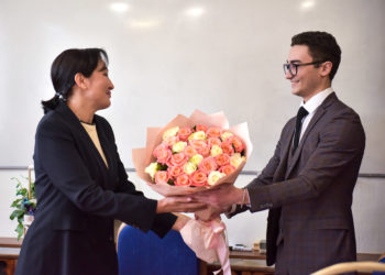 Айгүл Жапарова Москвада Чыңгыз Айтматов атындагы кыргыз тили жана маданияты борборуна барды