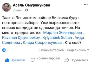 Бишкектин Ленин районунан Жогорку Кеңешке талапкер болушу мүмкүн дегендердин ысымдары атала башталды