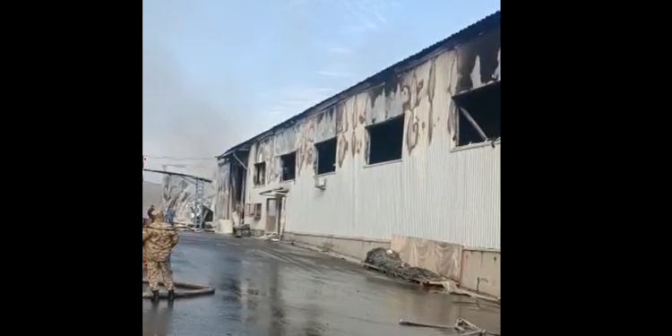 Бишкектеги «Алькони» заводунун өрттөн кийинки абалы (видео)