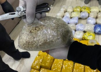 Кыргызстан аркылуу баңгизат ташып жүргөн тажикстандык кармалды. Андан 100 килограммдан ашык героин табылган