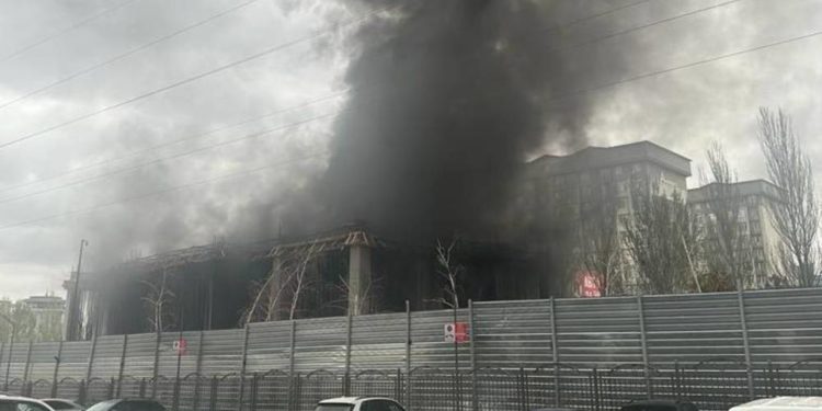 Бишкектин Түштүк магистралында өрт чыкты (видео)