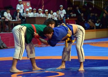 Баяман Эркинбаевдин элесине арналган белбоо күрөшү боюнча мелдеш өттү