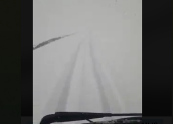 Бишкек-Ош жолундагы Суусамыр, Төө Ашуу, Ала-Белде кар жаап жатат (видео)