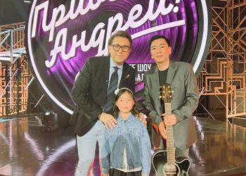 «Жакшы тосуп алышты». Кыргызстандык Азамат Сабырбеков менен 8 жаштагы кызы «Привет, Андрей!» берүүсүнө тартылып келишти