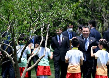 Садыр Жапаров Кытайдагы Достук аллеясына көчөт отургузду (сүрөт)